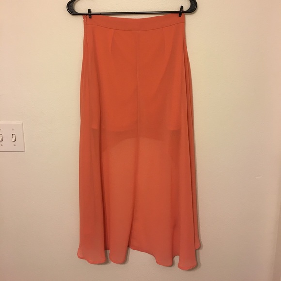 Apricot High Low Skirt - Picture 4 of 6